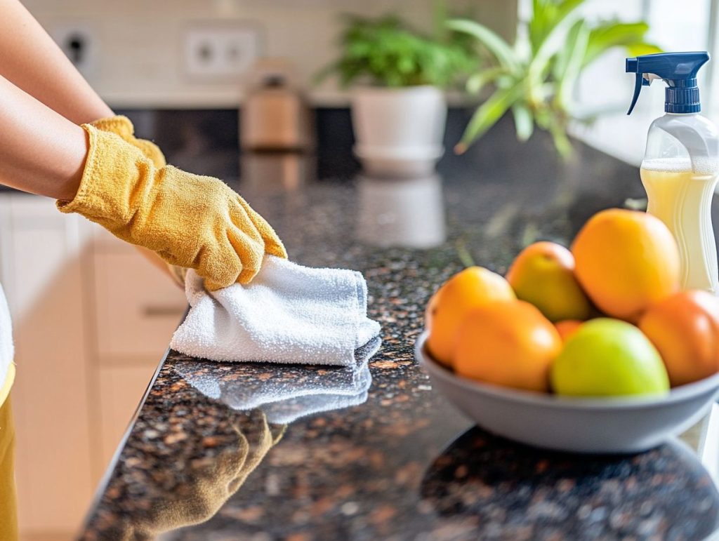 Kitchen countertop cleaning hacks