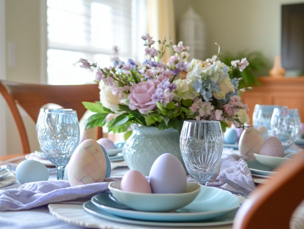 A beautiful table set for a festive Easter gathering